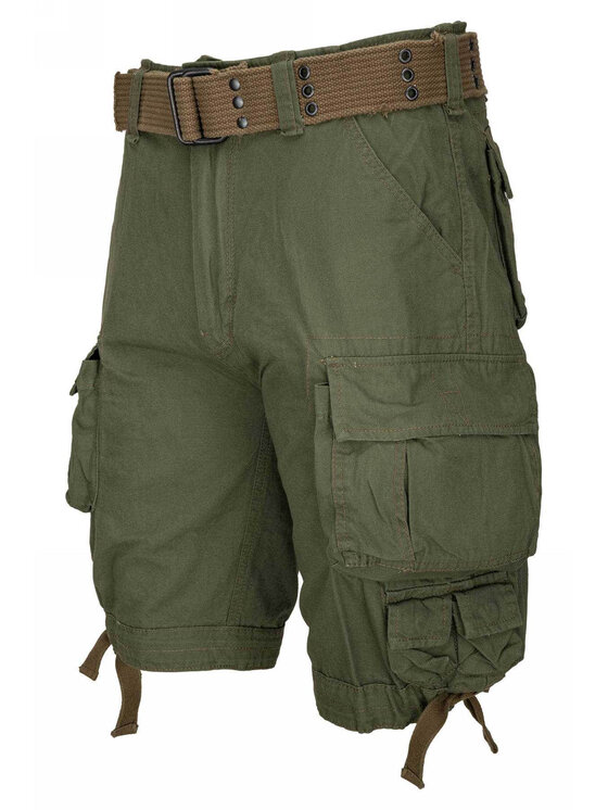 Brandit Brandit Szorty materiałowe 2001.1 Zielony Regular Fit