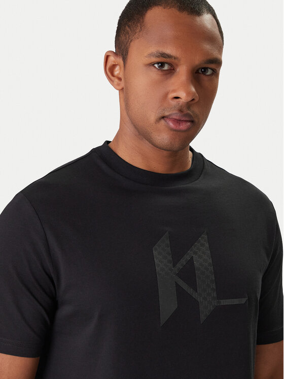 KARL LAGERFELD KARL LAGERFELD Tričko 755072 561252 Čierna Regular Fit