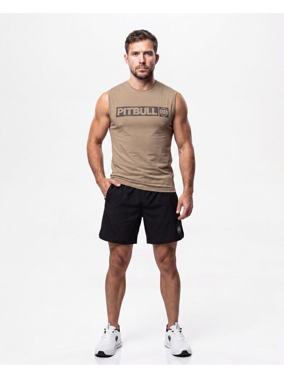 PITBULL PITBULL Koszulka techniczna Casual Sport HILLTOP Brązowy Regular Fit