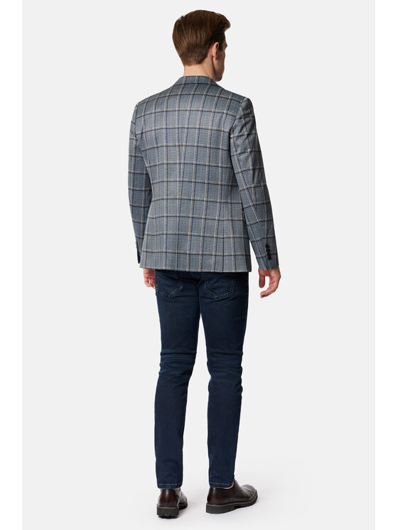 Lancerto Lancerto Marynarka Cincinnati MA131124000007 Szary Slim Fit