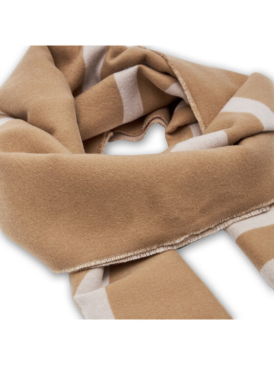 Calvin Klein Calvin Klein Πασμίνα Fringes 2-Tones Wool Blend Scarf K60K612028 Καφέ