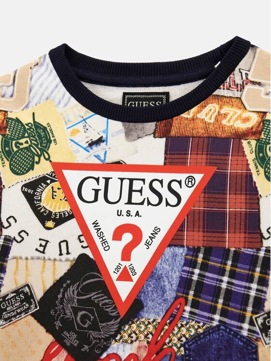 Guess Kids Guess Kids Bluza 176197 Złoto bicolour Classic Fit