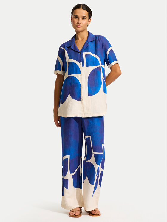 Seafolly Seafolly Kalhoty z materiálu 55456-PA Modrá