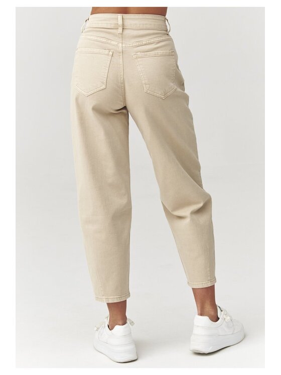 Makadamia Makadamia Jeansy C31 Beżowy Baggy Fit