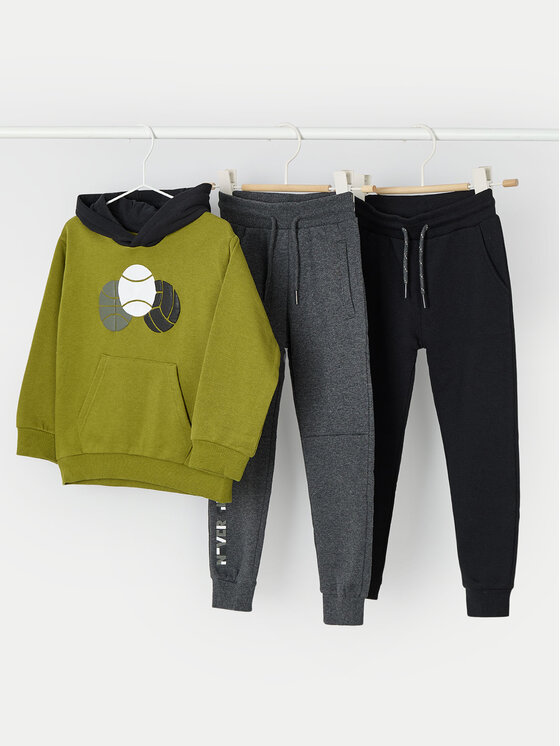 Mayoral Completo 2 pantaloni da tuta e felpa 4879 Verde Regular Fit, taglia : 6Y