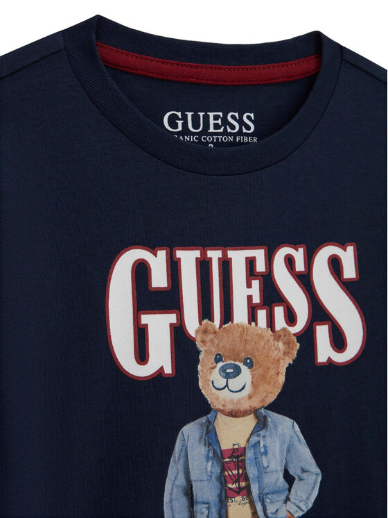 Guess Guess T-shirt N6RI05 K8HM4 Blu scuro Regular Fit