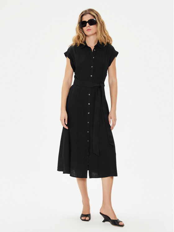 Gap Gap Rochie tip cămașă 857655-02 Negru Regular Fit