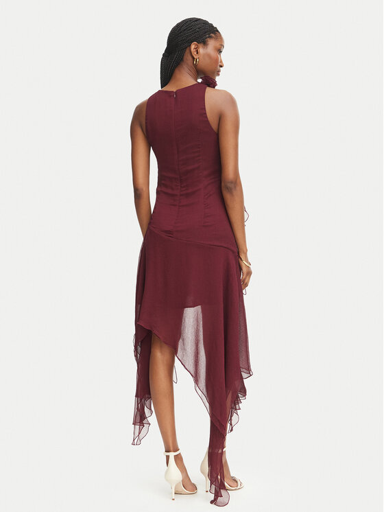 Bardot Bardot Cocktail obleka Ivana 59046DB2 Bordo rdeča Regular Fit