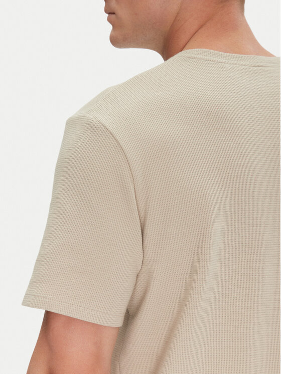 BOSS BOSS Tričko Waffle 50535891 Béžová Regular Fit