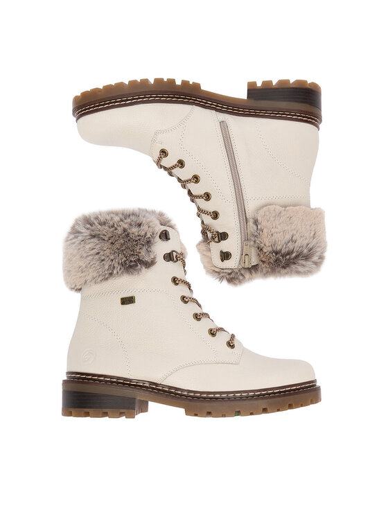 Remonte Remonte Schnürschuhe CEO-D0B74-80 Écru