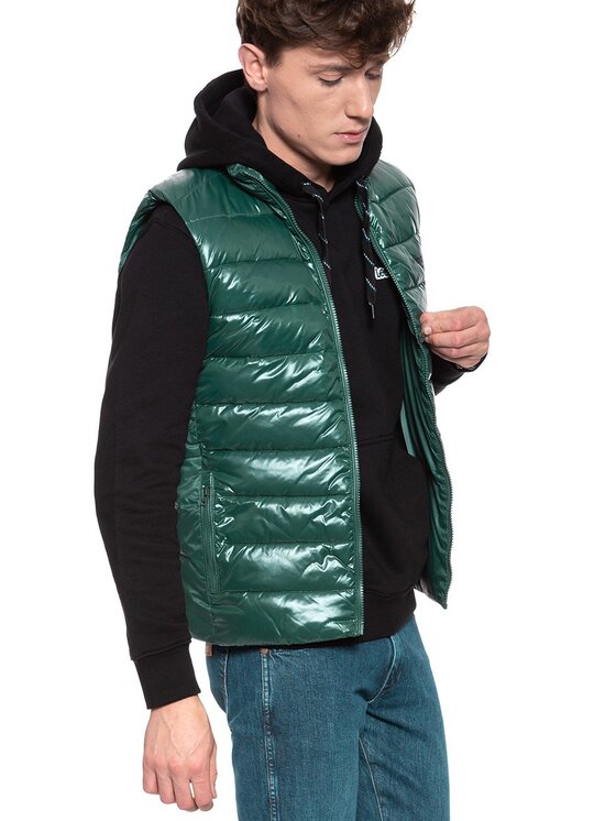 Wrangler Wrangler Smanicato PUFFER VEST Verde Regular Fit