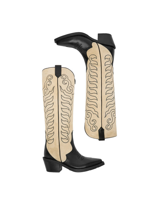 Badura Badura Cizme și botine cowboy EO-BAYLOR-5033-25 Bej