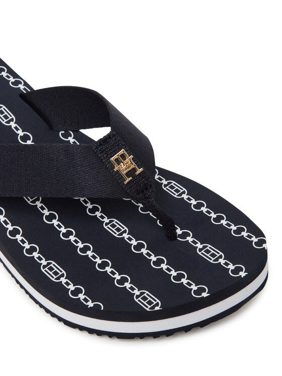 Tommy Hilfiger Tommy Hilfiger Varbavahesandaalid Im Th Chainprint Midwedge Sandal FW0FW08527 Tumesinine