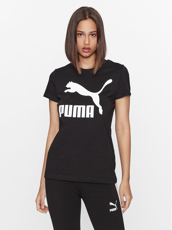 Puma T-krekls Classics Logo 530076 Melns Regular Fit