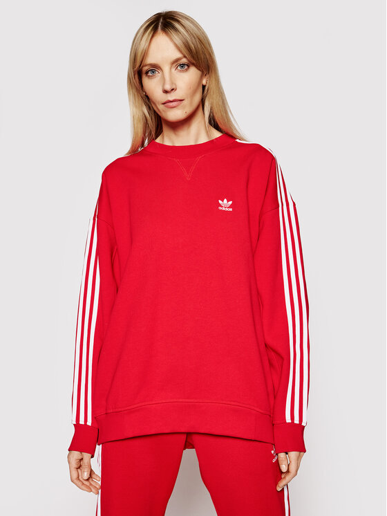 Felpa adicolor Classics GN2829 Rosso Oversize