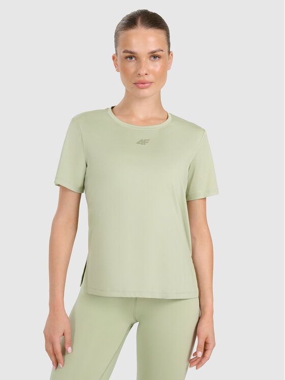 4F 4F Koszulka techniczna MULTI ACTIVE Zielony jasny Regular Fit
