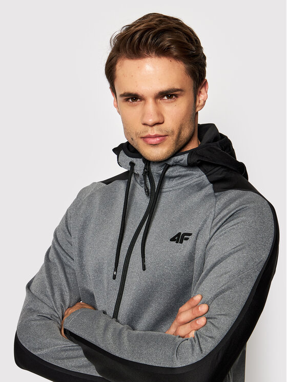 4F 4F Суитшърт от техническо трико H4Z21-BLMF010 Сив Regular Fit