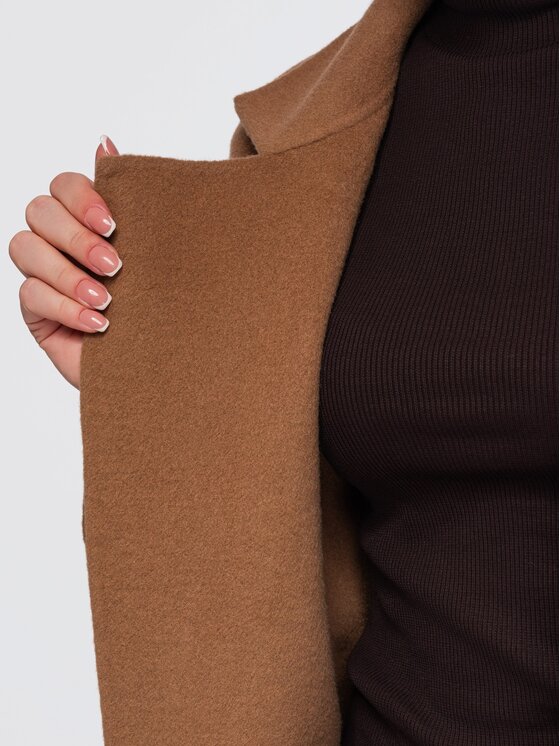 Ombre Ombre Płaszcz przejściowy OW-CT-E0031 Brązowy Relaxed Fit