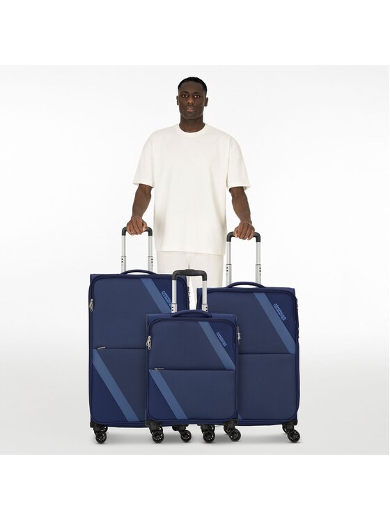 American Tourister American Tourister Komplet walizek 318140 Błękitny