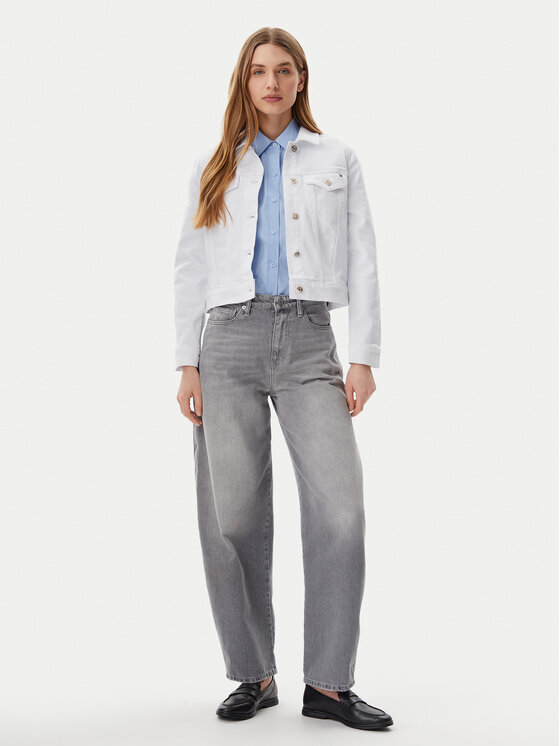Tommy Hilfiger Tommy Hilfiger Giacca di jeans WW0WW44374 Bianco Regular Fit