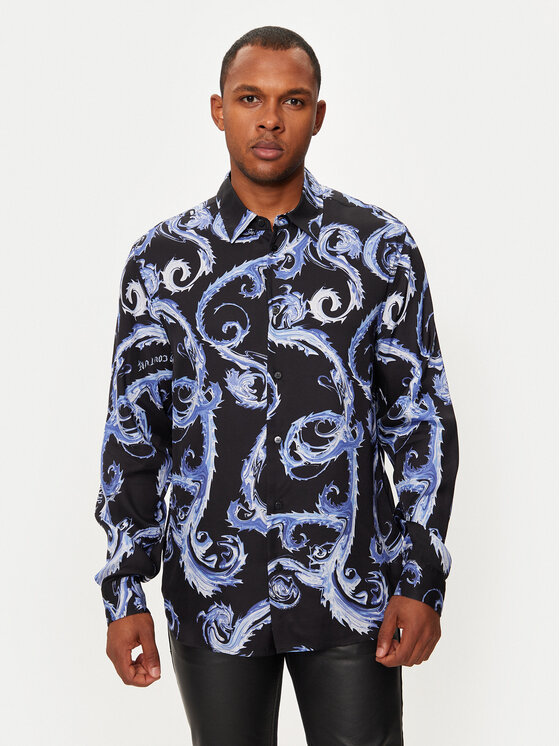 Versace Jeans Couture Košeľa 77GAL2R0 Čierna Regular Fit