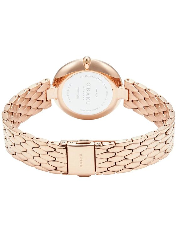 Obaku Obaku Zegarek V256LXVISV Różowe złoto