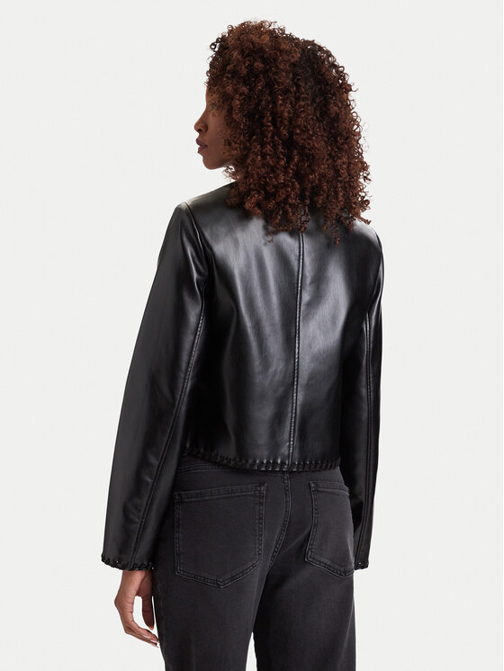 Guess Guess Jacke aus Kunstleder W6YL32 W3173 Schwarz Regular Fit