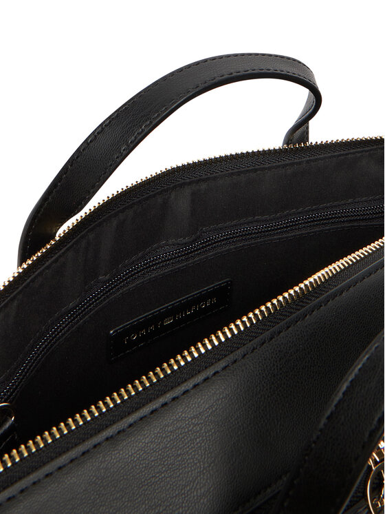 Tommy Hilfiger Tommy Hilfiger Portatīvā datora soma Th Icon Laptop Bag Mono AW0AW18003 Melns