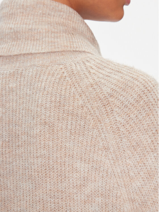 ONLY ONLY Pletena obleka 15306945 Bež Relaxed Fit