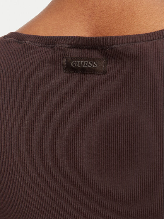 Guess Guess Kleid für den Alltag V6YK06 K4696 Dunkelbraun Regular Fit