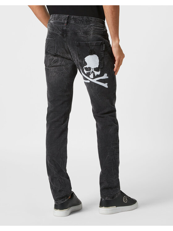 PHILIPP PLEIN PHILIPP PLEIN Džínsy 18935 Sivá Straight Leg