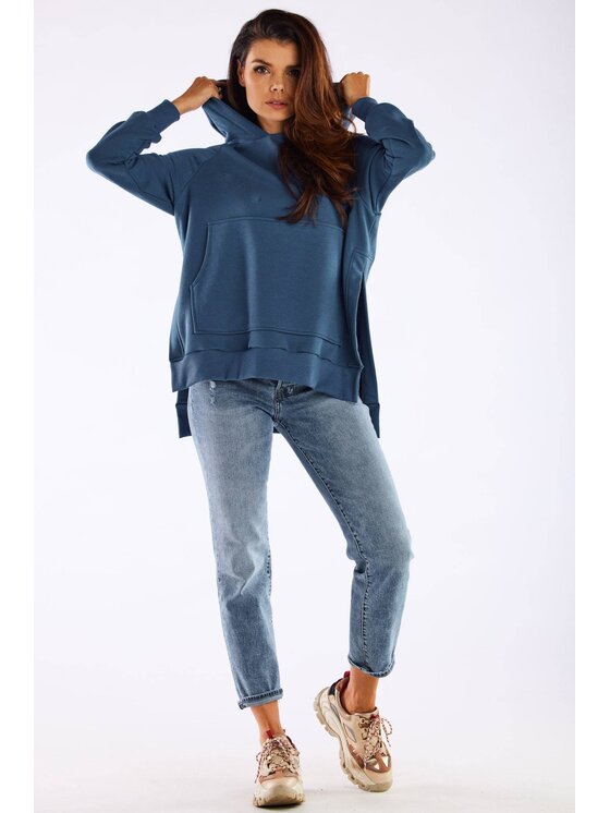 Infinite You Infinite You Mikina M280 Modrá Basic Fit