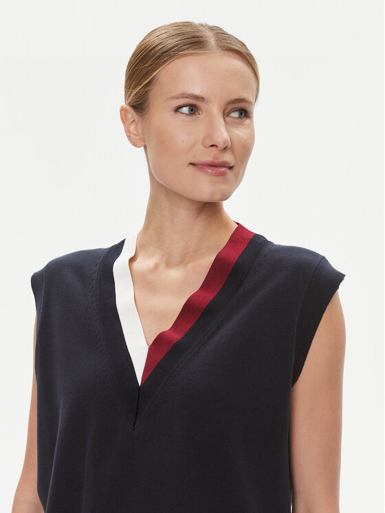 Tommy Hilfiger Tommy Hilfiger Πουλόβερ WW0WW40123 Σκούρο μπλε Relaxed Fit