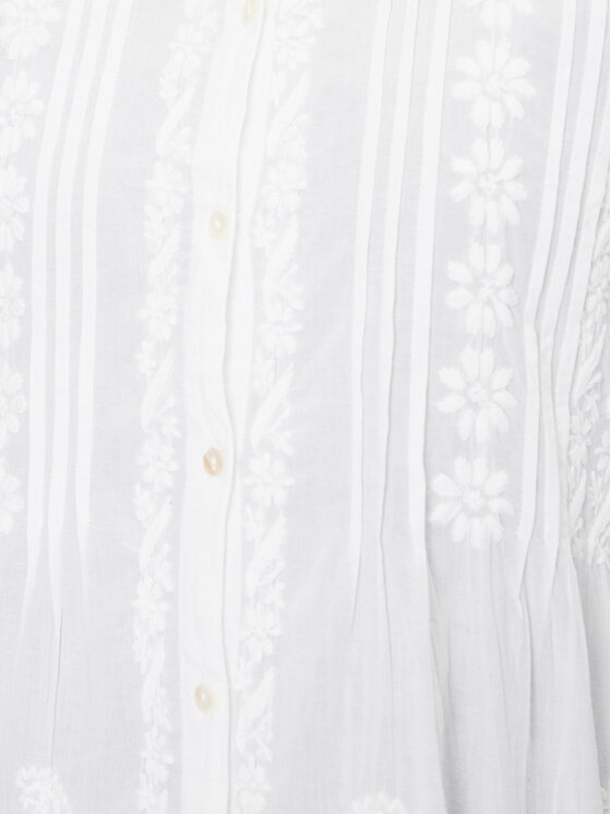 Selmark Selmark Rochie de vară BC196 Alb Relaxed Fit