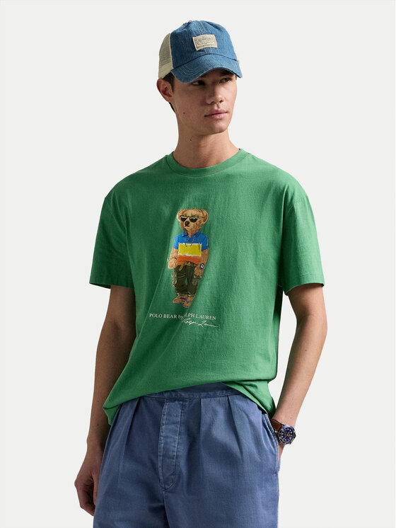 Męski T-Shirt Polo Ralph Lauren, Rozmiar XXL, Zielony, 710973138001