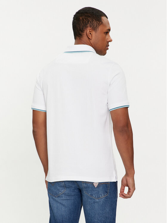 Guess Guess Polo M4GP60 K7O64 Biały Slim Fit