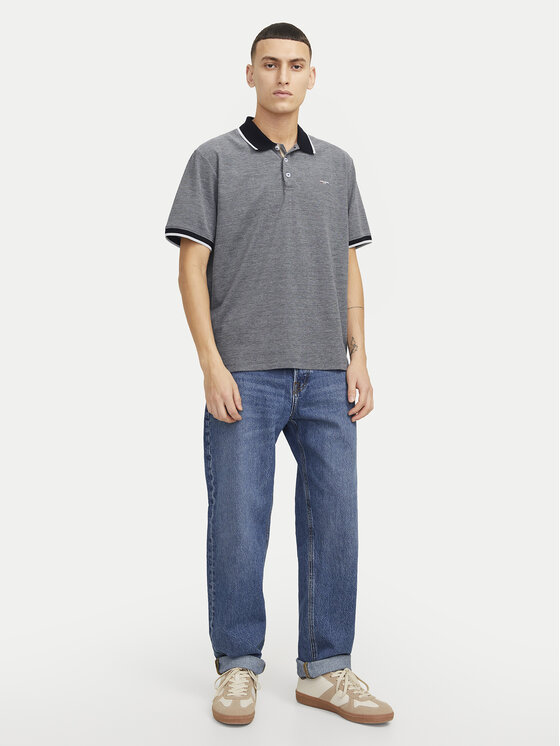 Jack & Jones Jack & Jones Тениска с яка и копчета Blualves 12274681 Тъмносин Regular Fit