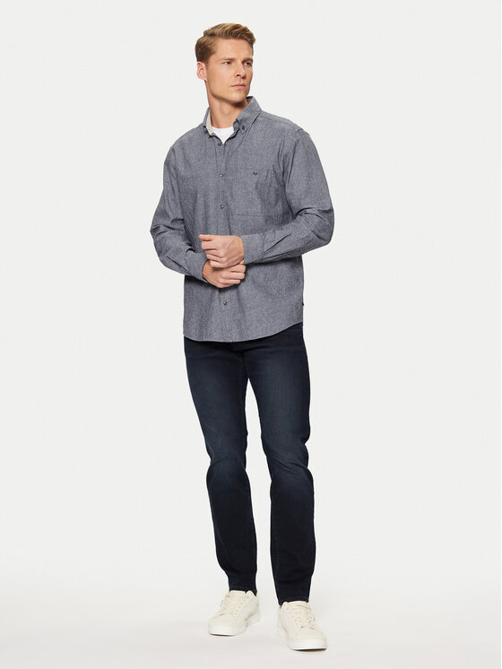 s.Oliver s.Oliver Koszula 2152433 Szary Regular Fit