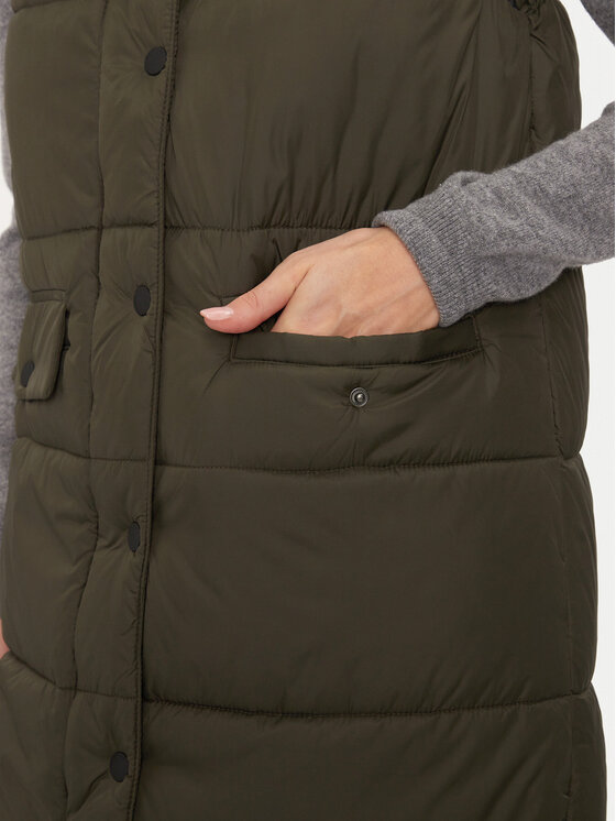 Whistler Whistler Bezrękawnik Amaretto W Long Puffer W234602 Zielony Regular Fit