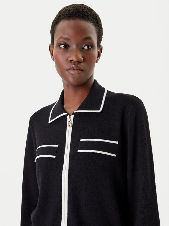 Liu Jo Sport Liu Jo Sport Strickjacke TF5250 MS59L Schwarz Regular Fit