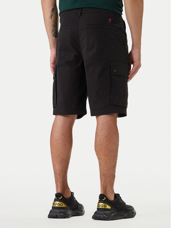 HUGO HUGO Kratke hlače iz tkanine Gregry 50559604 Črna Slim Fit