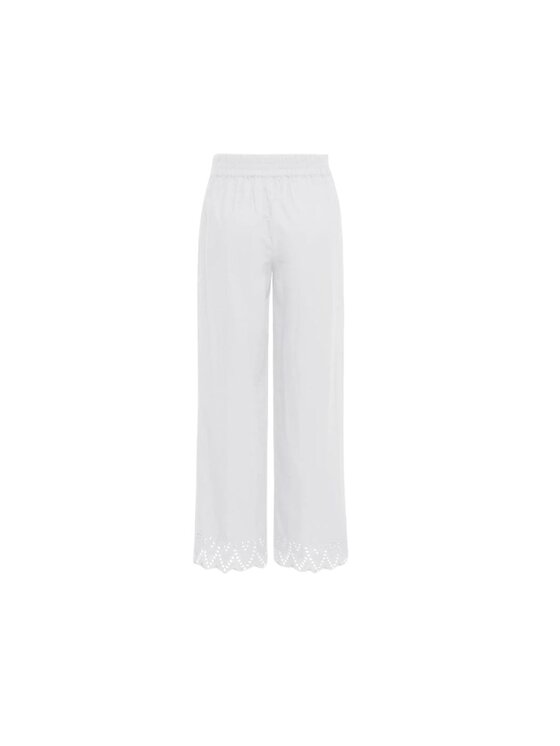 ONLY ONLY Pantaloni da donna Pantaloni donna onlpaula tulum emb pull Bianco Regular Fit