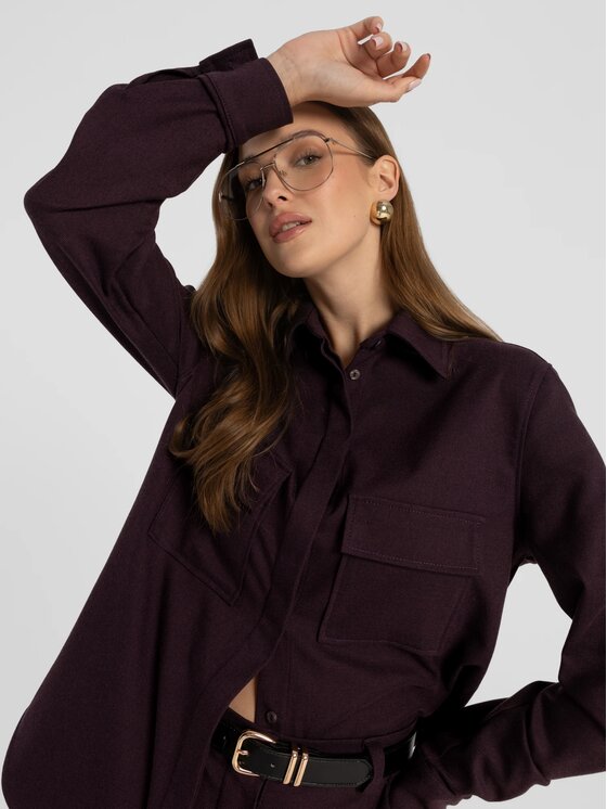 MANDRAGORA MANDRAGORA Camicia Omaro Viola Standard Fit