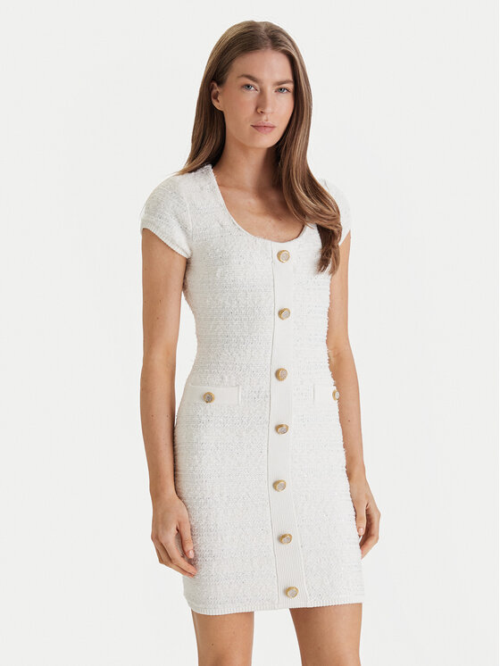 Marciano Guess Marciano Guess Úpletové šaty 6RGK48 5852Z Bílá Regular Fit