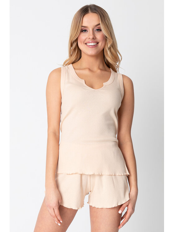 LaLupa LaLupa Piżama LA147 Pomarańczowy Comfort Fit
