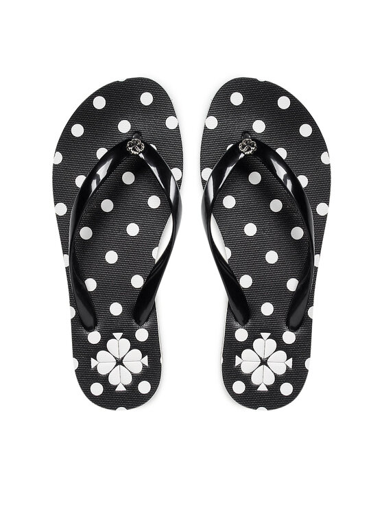 Flip flop Kate Spade Flyaway K7151 Black/Cream Dot