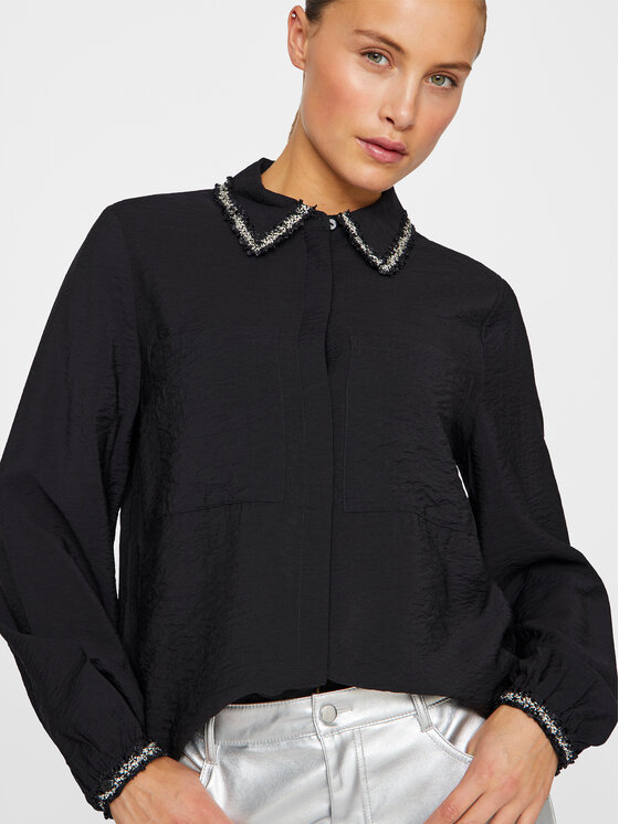 Vila Vila Camicia Dogma 14101545 Nero Regular Fit
