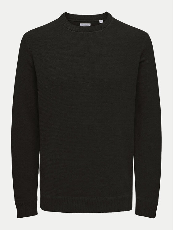 Only & Sons Only & Sons Sweter Sethan 22029788 Czarny Regular Fit