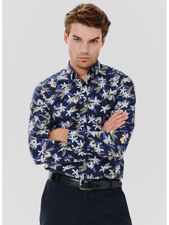 Pako Lorente Pako Lorente Koszula P24WN-1X-008 Granatowy Slim Fit