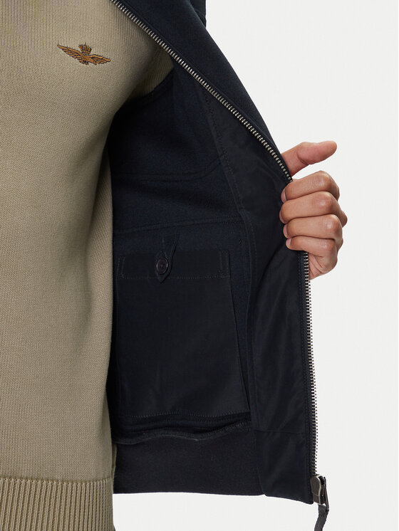 Aeronautica Militare Aeronautica Militare Bomber jakna 252AM1380UL00902 Mornarsko modra Regular Fit